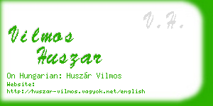 vilmos huszar business card